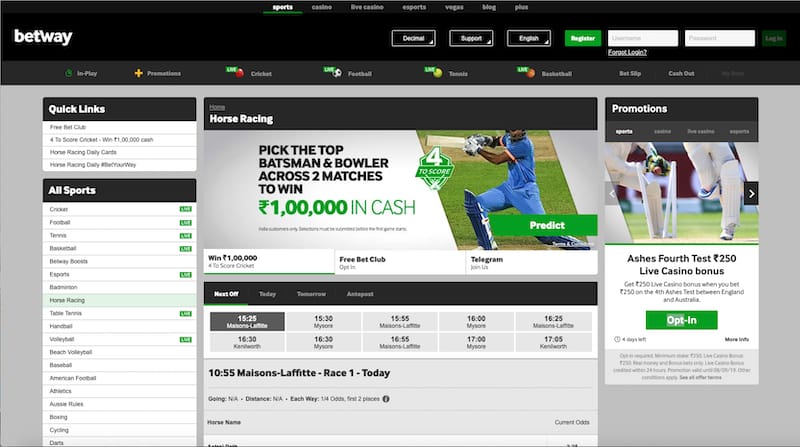 Is Betway legal in India?